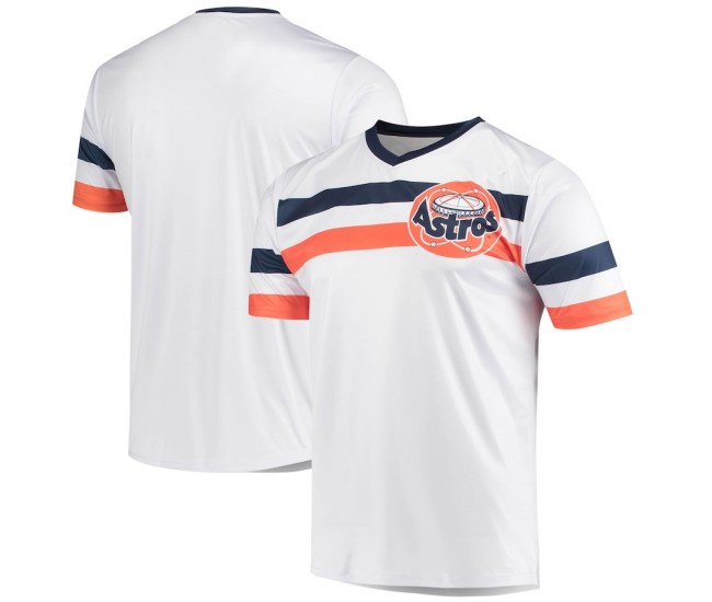 Houston Astros Men's Stitches White Cooperstown Collection V-Neck Jersey