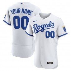 Kansas City Royals Men's Nike White Official Authentic Custom Jersey