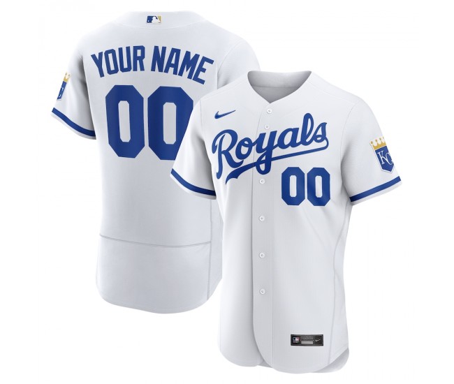 Kansas City Royals Men's Nike White Official Authentic Custom Jersey