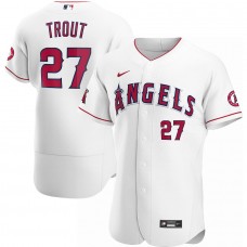Los Angeles Angels Mike Trout Men's Nike White Home Authentic Player Jersey