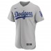 Los Angeles Dodgers Men's Nike Gray Alternate Authentic Team Jersey
