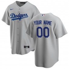 Los Angeles Dodgers Men's Nike Gray Alternate Replica Custom Jersey
