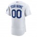 Los Angeles Dodgers Men's Nike White Home Authentic Custom Patch Jersey