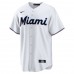 Miami Marlins Men's Nike White Home Replica Team Jersey