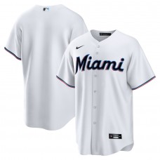 Miami Marlins Men's Nike White Home Blank Replica Jersey