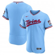 Minnesota Twins Men's Nike Light Blue Alternate Authentic Team Logo Jersey
