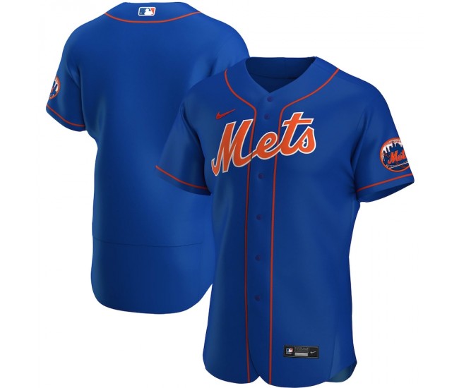 New York Mets Men's Nike Royal Alternate Authentic Team Logo Jersey