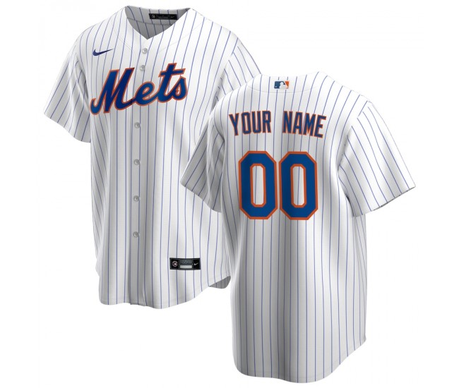 New York Mets Men's Nike White Home Replica Custom Jersey