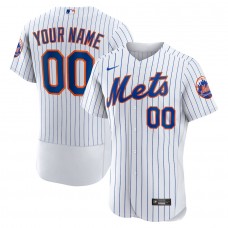 New York Mets Men's Nike White Home Authentic Custom Jersey