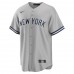 New York Yankees Men's Nike Gray Road Replica Team Jersey
