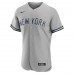 New York Yankees Men's Nike Gray Road Authentic Custom Jersey