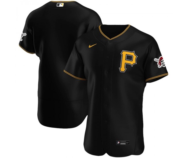 Pittsburgh Pirates Men's Nike Black Alternate Authentic Team Logo Jersey