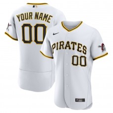 Pittsburgh Pirates Men's Nike White Home Authentic Custom Jersey