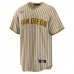 San Diego Padres Men's Nike Brown Road Custom Replica Jersey