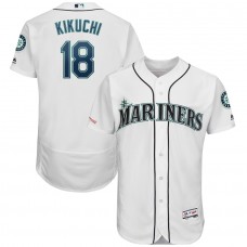 Yusei Kikuchi Seattle Mariners Majestic Flex Base Authentic Collection Player Jersey - White