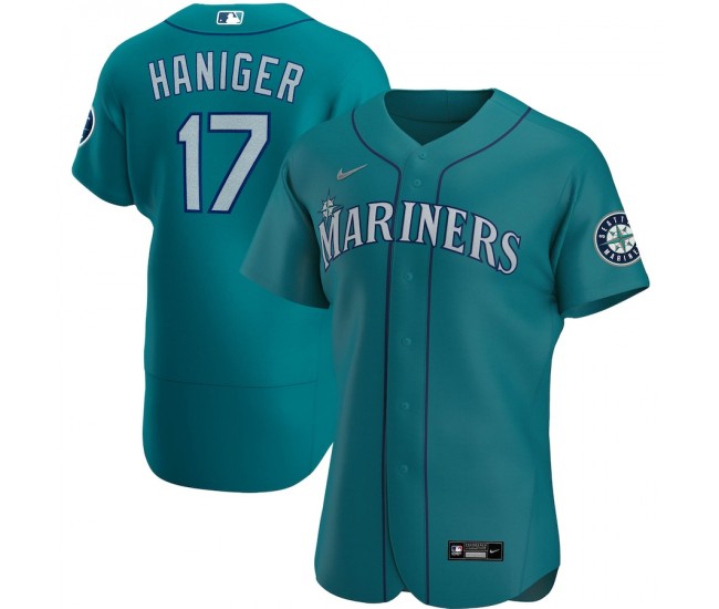 Seattle Mariners Mitch Haniger Men's Nike Aqua Alternate Authentic Player Jersey