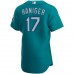 Seattle Mariners Mitch Haniger Men's Nike Aqua Alternate Authentic Player Jersey