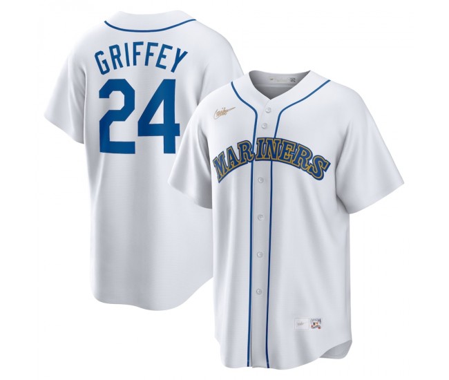 Seattle Mariners Ken Griffey Jr. Men's Nike White Home Cooperstown Collection Player Jersey