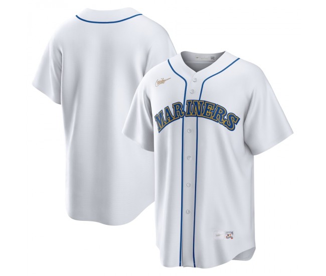 Seattle Mariners Men's Nike White Home Cooperstown Collection Team Jersey