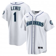Seattle Mariners Kyle Lewis Men's Nike White Replica Player Name Jersey