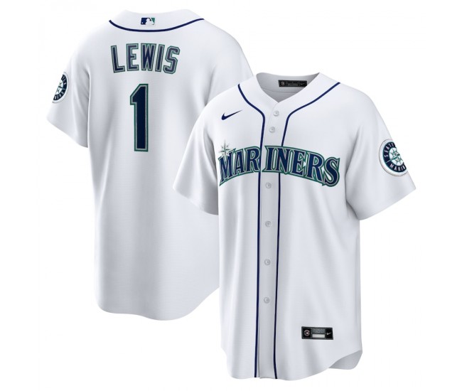 Seattle Mariners Kyle Lewis Men's Nike White Replica Player Name Jersey