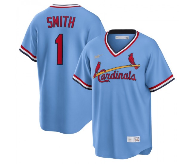 St. Louis Cardinals Ozzie Smith Men's Nike Light Blue Road Cooperstown Collection Player Jersey