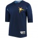 Tampa Bay Rays Men's Majestic Navy/Light Blue Authentic Collection On-Field 3/4-Sleeve Batting Practice Jersey