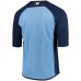 Tampa Bay Rays Men's Majestic Navy/Light Blue Authentic Collection On-Field 3/4-Sleeve Batting Practice Jersey