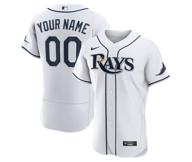 Tampa Bay Rays Men's Nike White Home Authentic Custom Jersey