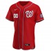 Washington Nationals Men's Nike Scarlet Alternate Authentic Custom Patch Jersey