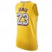 Los Angeles Lakers James Nike 2023 Men Swingman City Edition Jersey Gold