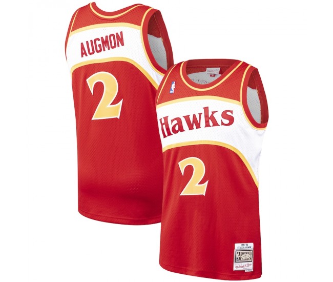 Atlanta Hawks Stacey Augmon Men's Mitchell & Ness Red Hardwood Classics 1991-92 Swingman Jersey