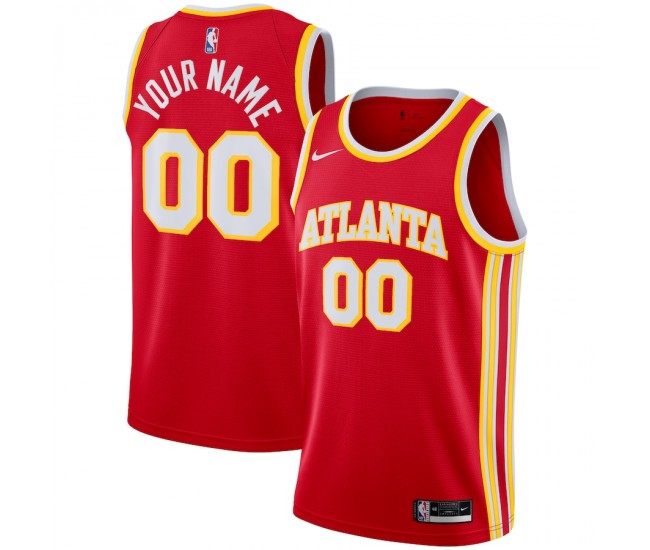 Atlanta Hawks Men's Nike Red 2020/21 Swingman Custom Jersey - Icon Edition