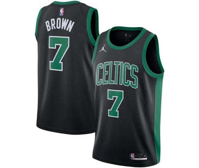 Boston Celtics Brown Jordan 2023 Men Swingman Statement Edition Jersey Black