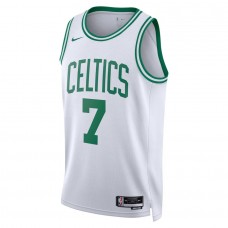 Boston Celtics Brown Nike 2023 Men Swingman Classic Edition Jersey White