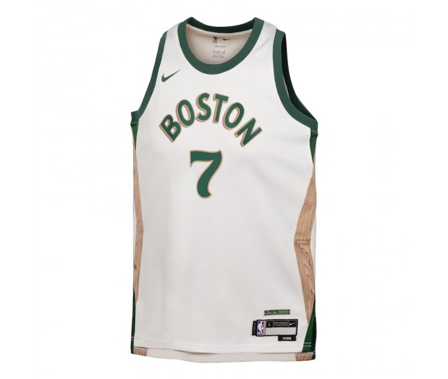 Boston Celtics Brown Nike 2023 Men Swingman City Edition Jersey White
