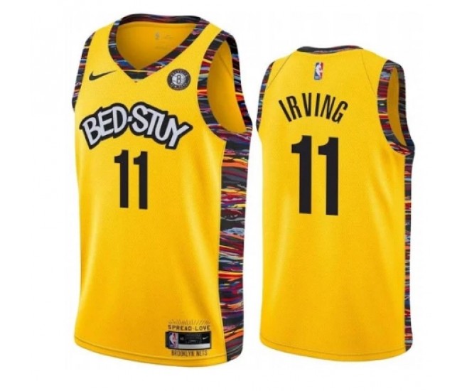 Brooklyn Nets Irving Nike 2023 Men Swingman Limited Edition Jersey Yellow
