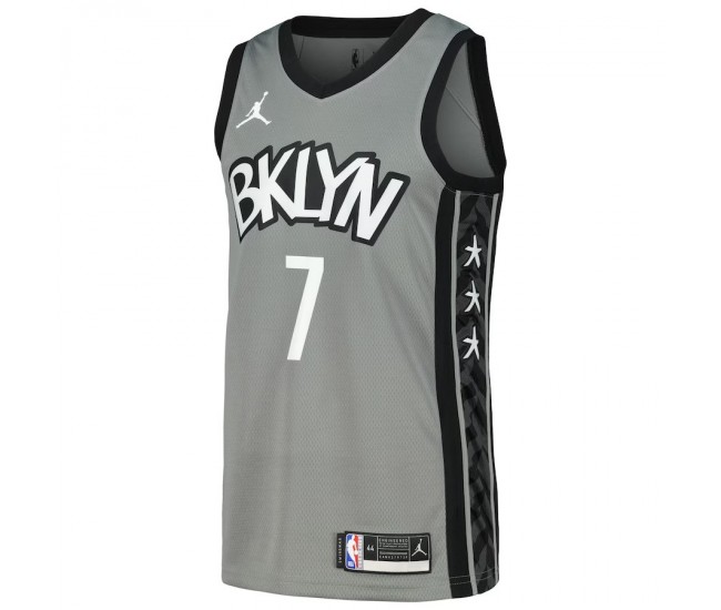 Brooklyn Nets Durant Jordan 2023 Men Swingman Statement Edition Jersey Gray