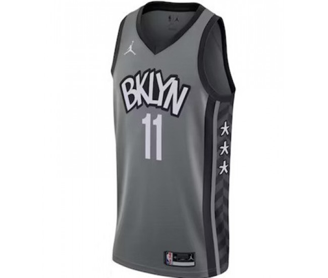 Brooklyn Nets Irving Jordan 2023 Men Swingman Statement Edition Jersey Gray