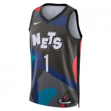 Brooklyn Nets Bridges Nike 2023 Men Swingman City Edition Jersey Blue