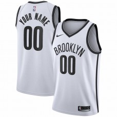 Brooklyn Nets Men's Nike White 2020/21 Swingman Custom Jersey - Association Edition