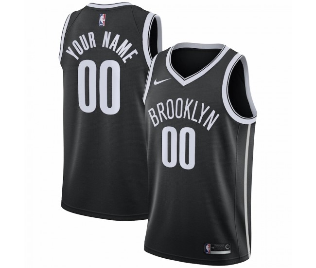 Brooklyn Nets Men's Nike Black 2020/21 Swingman Custom Jersey - Icon Edition