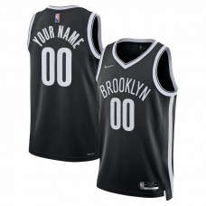 Brooklyn Nets Men's Nike Black 2021/22 Diamond Swingman Custom Jersey - Icon Edition