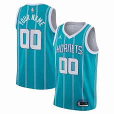 Charlotte Hornets Men's Jordan Brand Teal 2020/21 Swingman Custom Jersey - Icon Edition