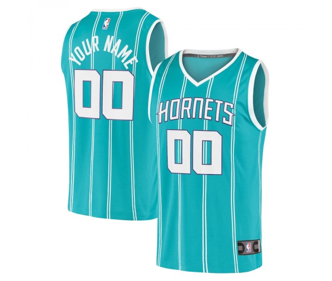 Charlotte Hornets Men's Fanatics Branded Teal 2020 Fast Break Replica Custom Jersey - Icon Edition