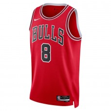 Chicago Bulls Lavine Nike 2023 Men Swingman Icon Edition Jersey Red