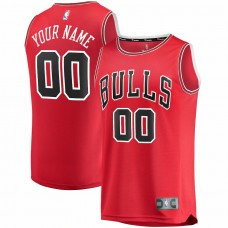 Chicago Bulls Men's Fanatics Branded Red Fast Break Custom Replica Jersey - Icon Edition