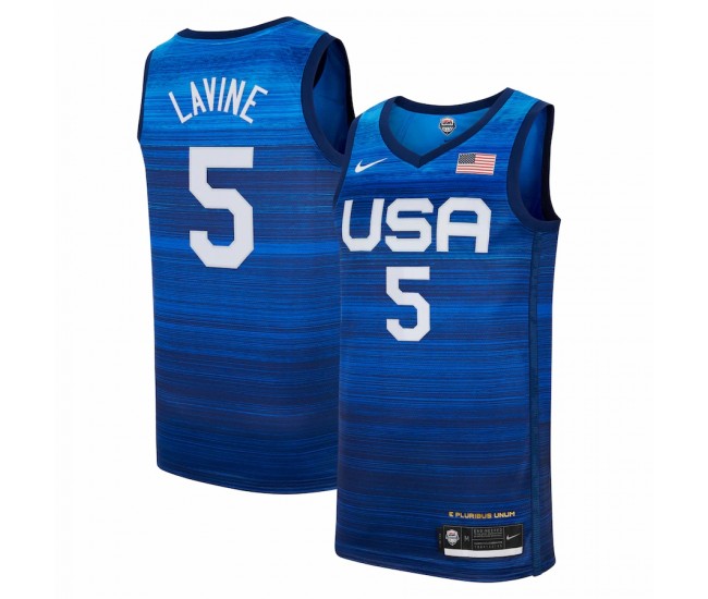 USA Basketball Zach LaVine Men's Nike Navy Player Jersey