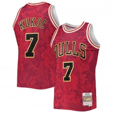 Chicago Bulls Toni Kukoc Men's Mitchell & Ness Red Hardwood Classics 1997-98 Lunar New Year Swingman Jersey