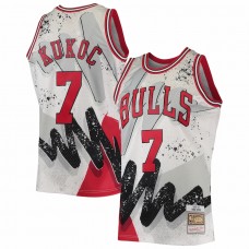 Chicago Bulls Toni Kukoc Men's Mitchell & Ness White Hardwood Classics 1995-96 Hyper Hoops Swingman Jersey